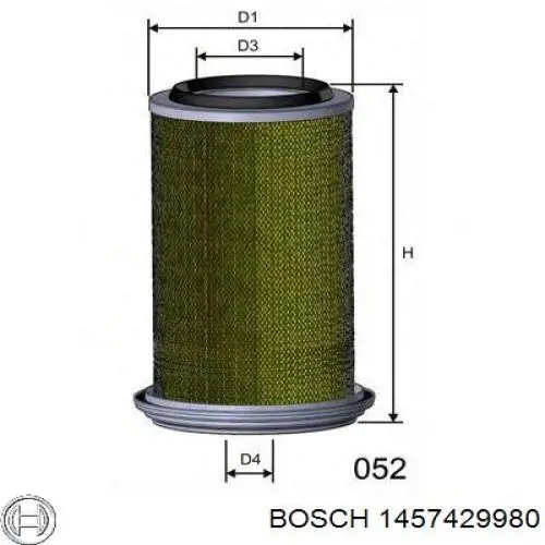 1457429980 Bosch filtro de aire