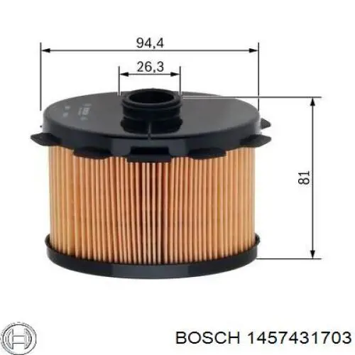 1457431703 Bosch filtro combustible