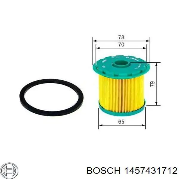 1457431712 Bosch filtro combustible