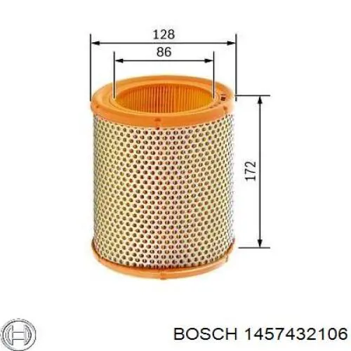 1457432106 Bosch filtro de aire