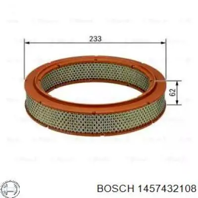 1457432108 Bosch Filtro de aire de motor