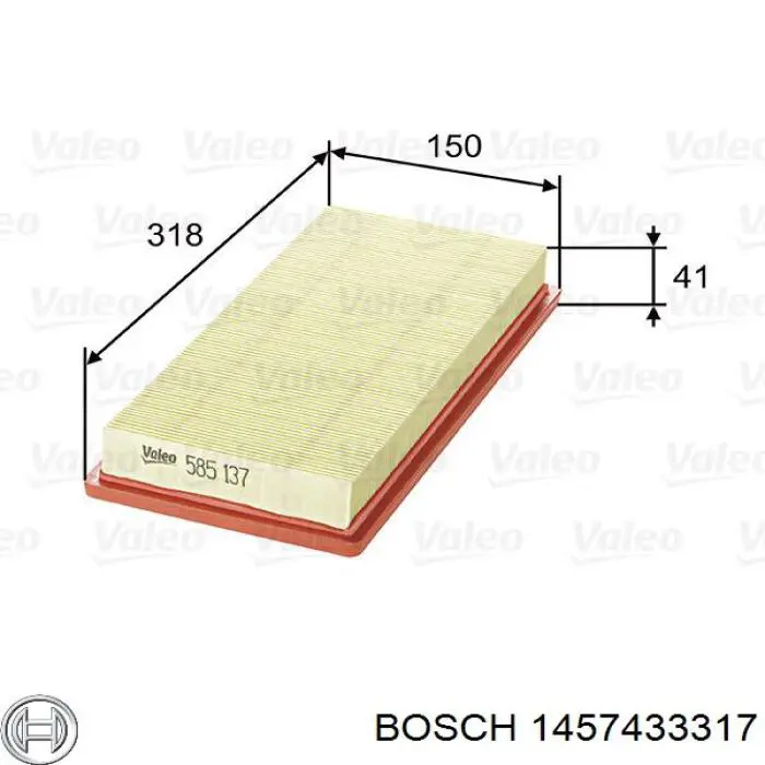 1457433317 Bosch filtro de aire