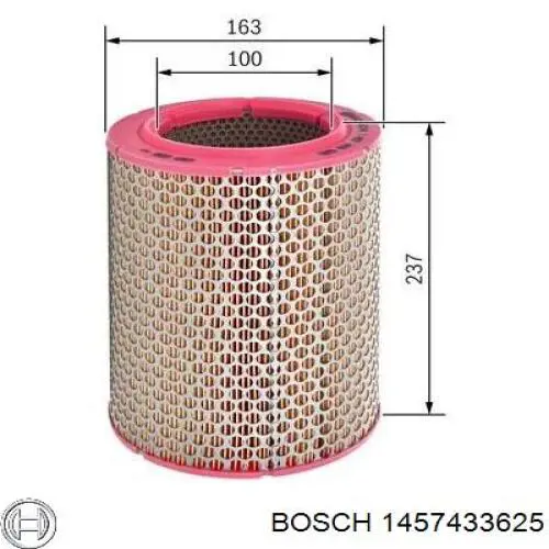 1 457 433 625 Bosch filtro de aire