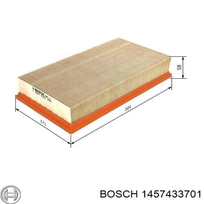 1 457 433 701 Bosch filtro de aire