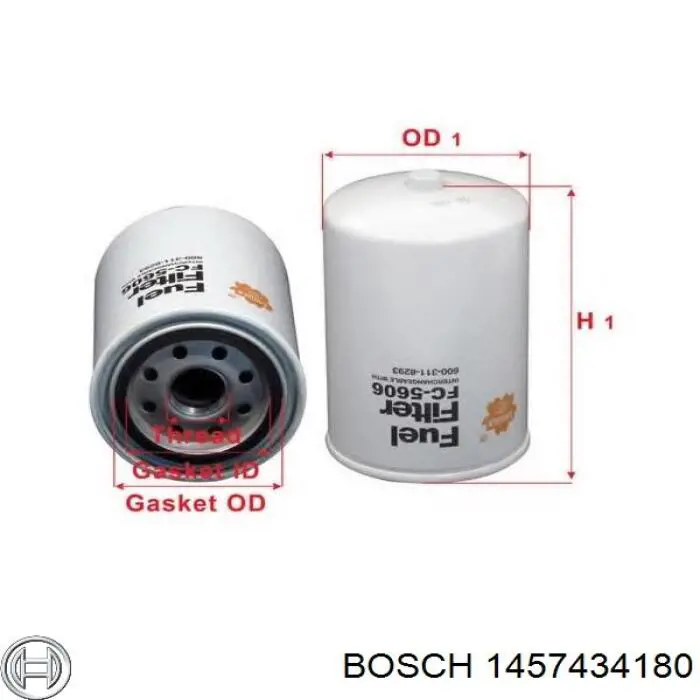 Comprar 1457434180 Bosch Filtro diesel