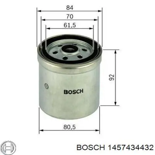 1 457 434 432 Bosch filtro de combustible