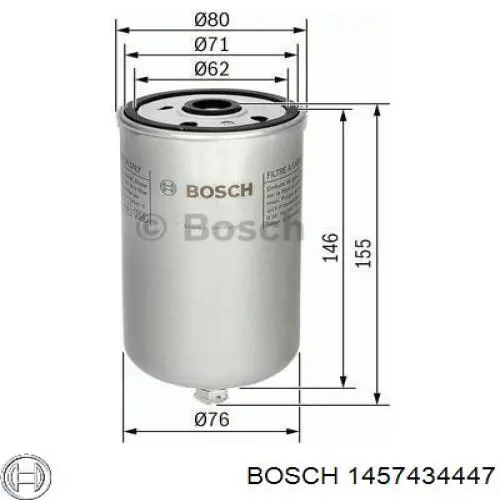 1457434447 Bosch filtro combustible