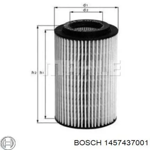 Filtro de aceite motor Bosch 1457437001