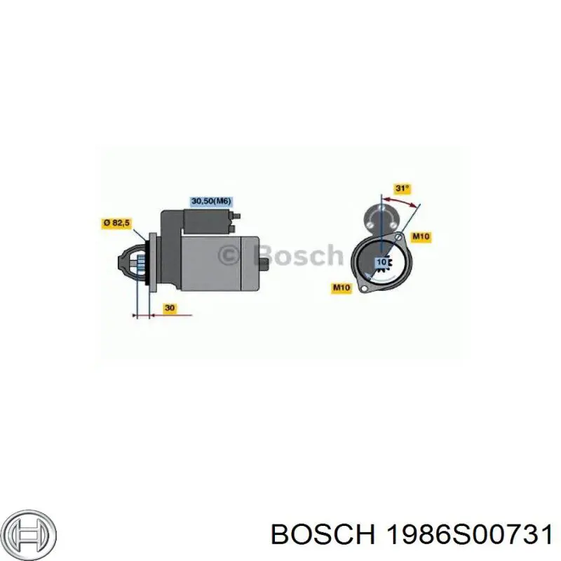 Arrancador Bosch 1986S00731