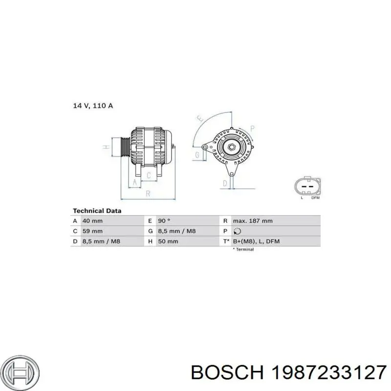 1987233127 Bosch tapa de distribuidor de encendido