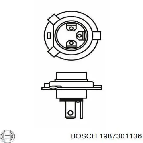 1987301136 Bosch bombilla halógena