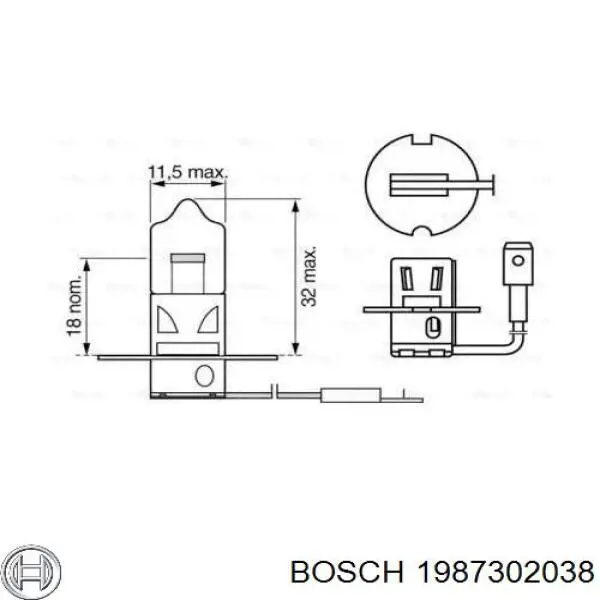 1987302038 Bosch bombilla halógena