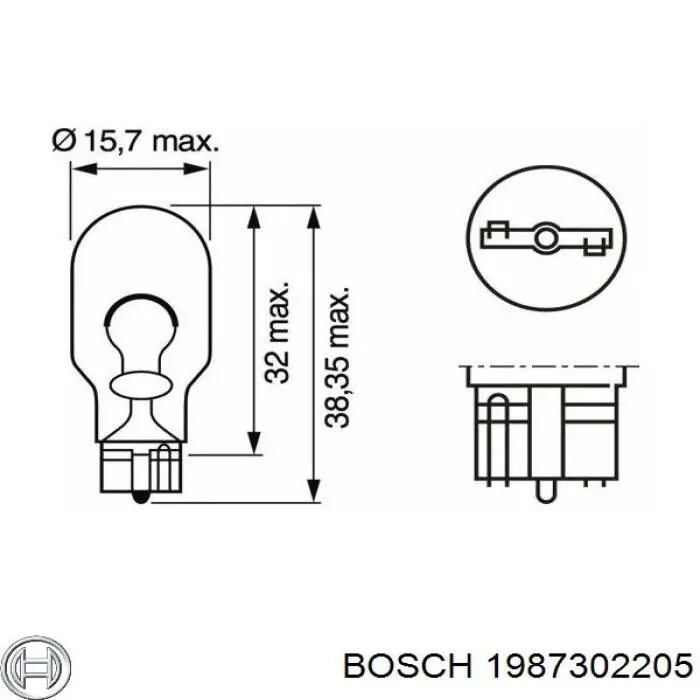 1987302205 Bosch bombilla