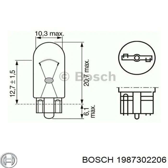 Lámpara de luz interior de cabina Bosch 1987302206 precio, desde 1,33 EUR
