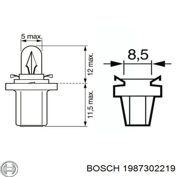 1 987 302 219 Bosch bombilla