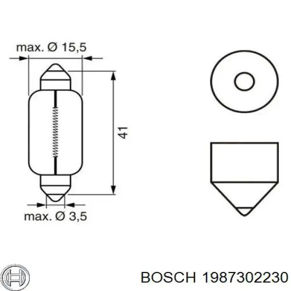 1 987 302 230 Bosch bombilla