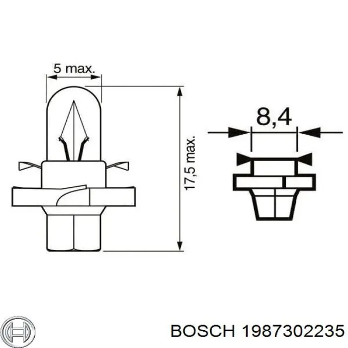 1987302235 Bosch luz del tablero (panel principal)