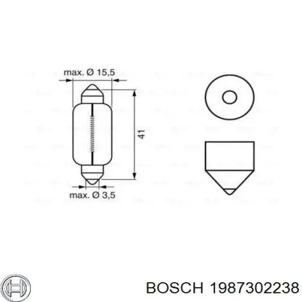 Lámpara Bosch 1987302238