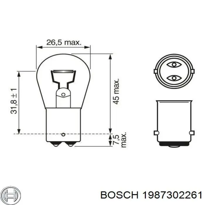 Bombilla de faro Bosch 1987302261 precio, desde 1,33 EUR