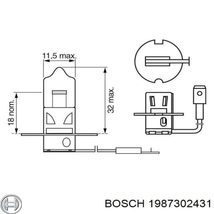 1987302431 Bosch bombilla halógena