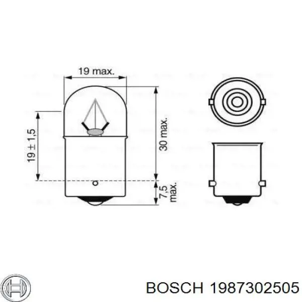 Comprar 1987302505 Bosch Bombilla de luz