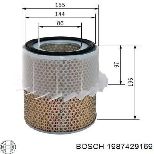 1987429169 Bosch filtro de aire