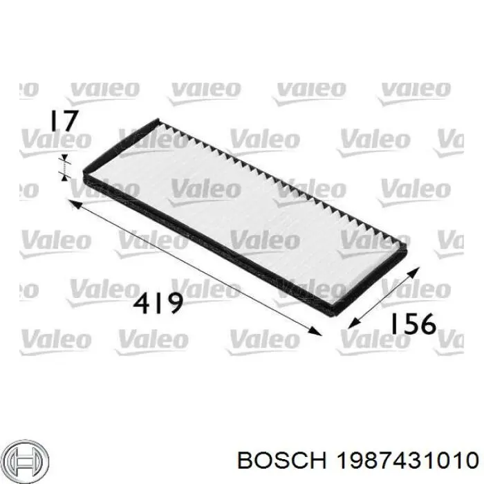 1987431010 Bosch filtro de habitáculo