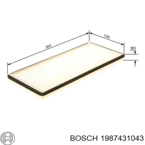 1987431043 Bosch filtro habitáculo