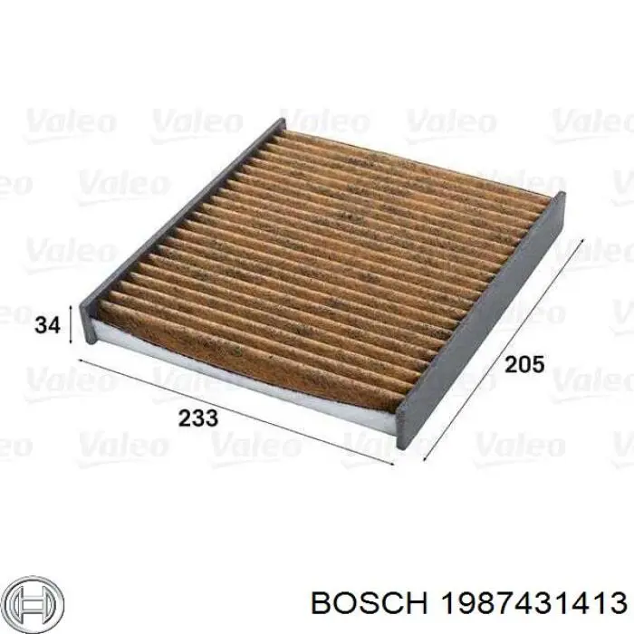 1987431413 Bosch filtro de habitáculo