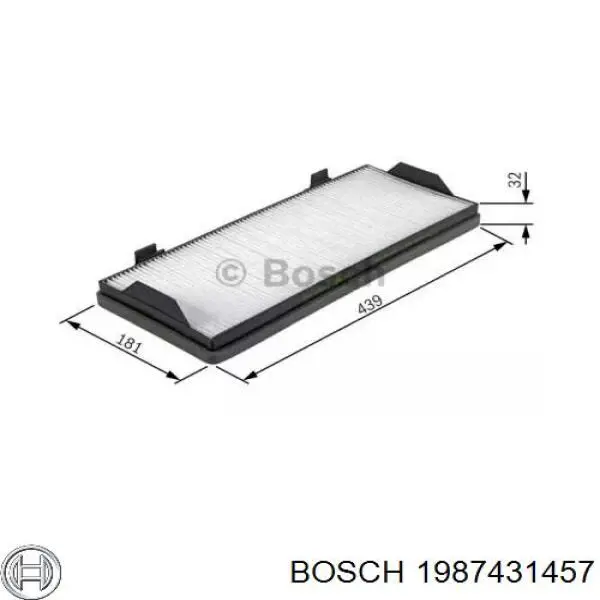 1987431457 Bosch filtro de habitáculo