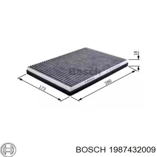 1 987 432 009 Bosch filtro habitáculo