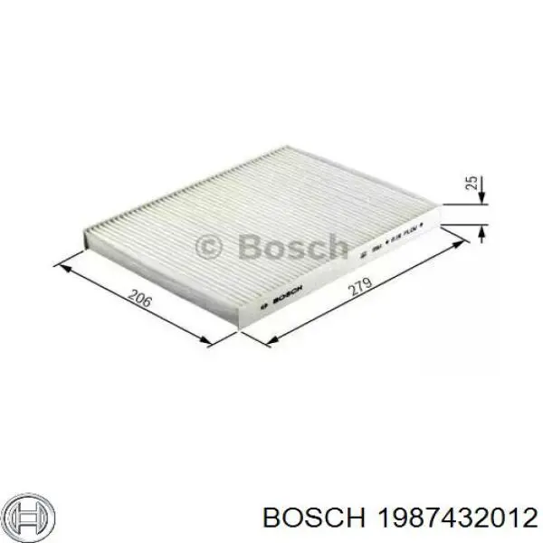 Filtro de habitáculo 1987432012 Bosch