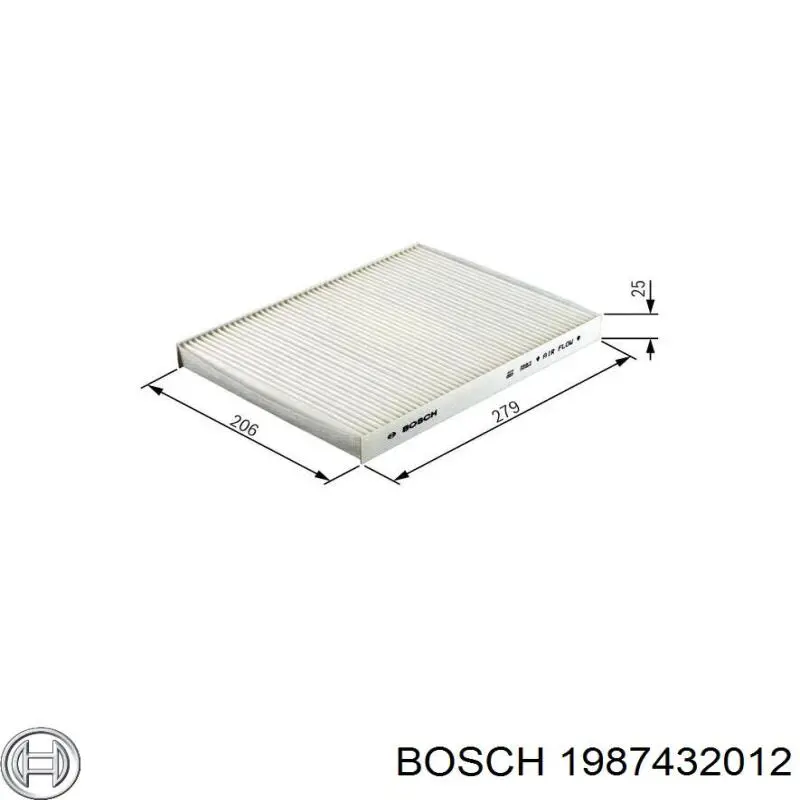Filtro de cabina Bosch 1987432012 precio, desde 8,96 EUR