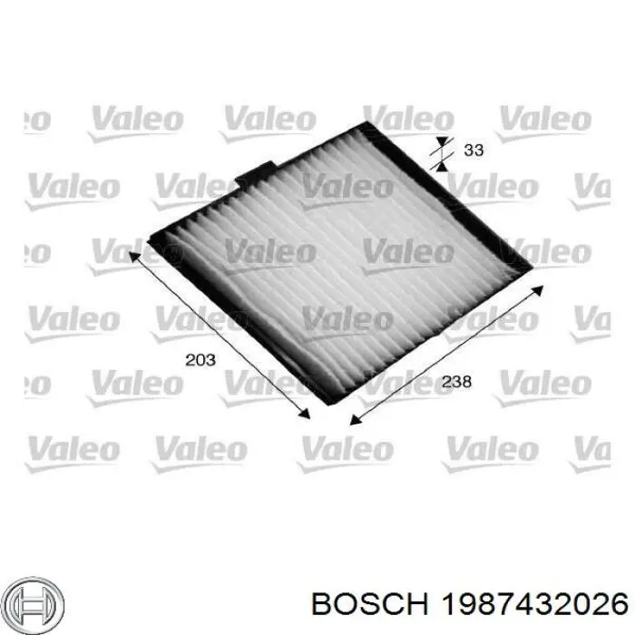 Filtro de polen Bosch 1987432026
