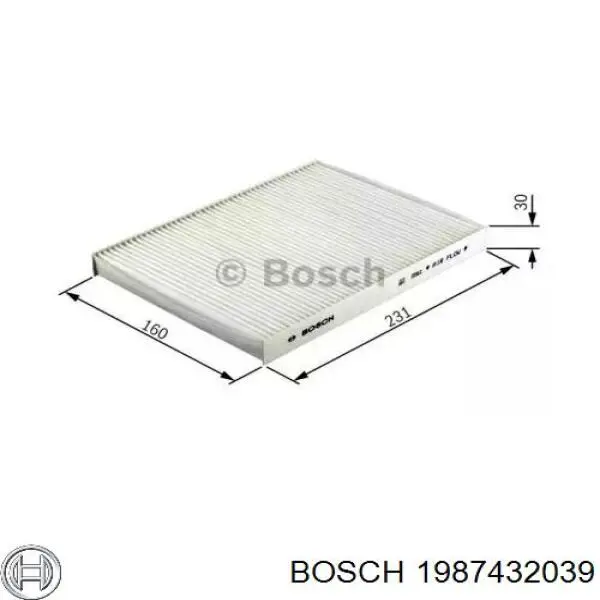Filtro de habitáculo 1987432039 Bosch