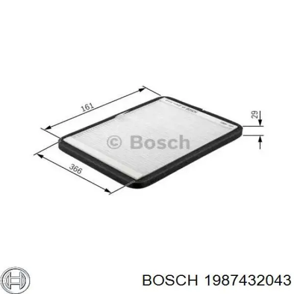 Filtro de habitáculo 1987432043 Bosch