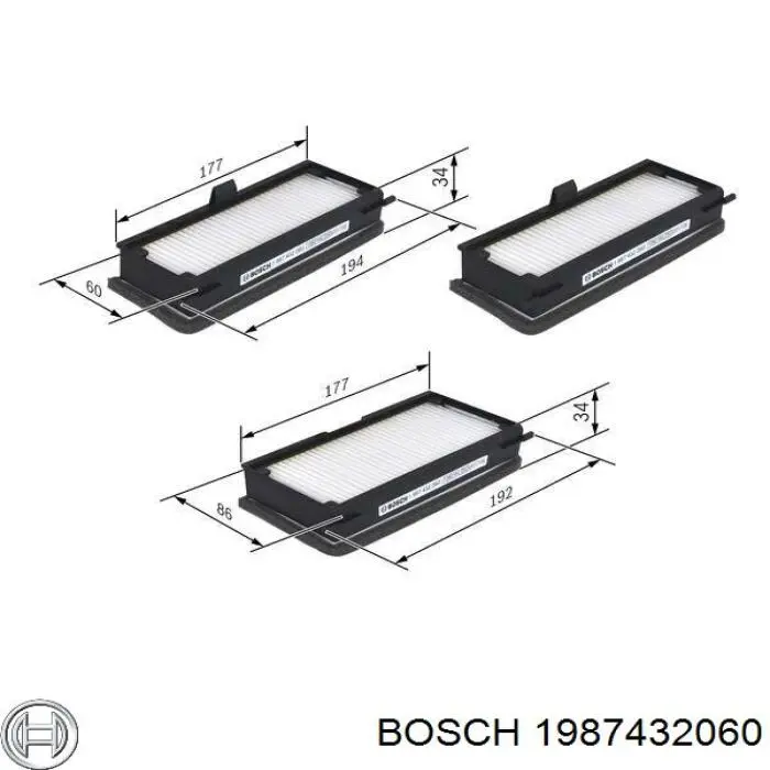 1987432060 Bosch filtro habitáculo