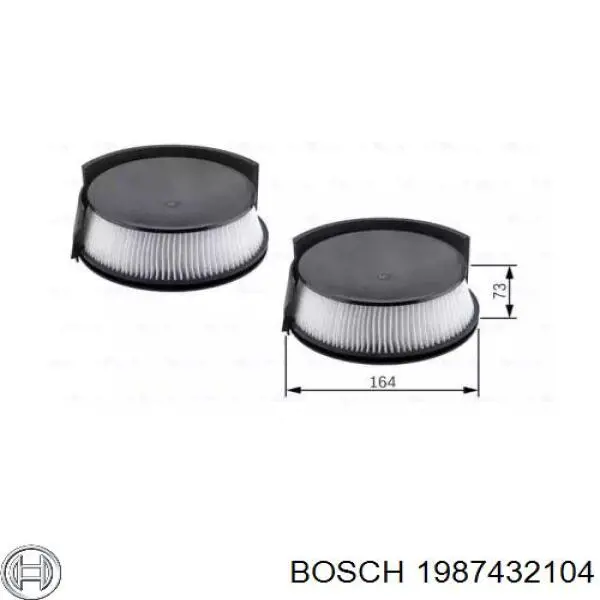 1987432104 Bosch filtro de habitáculo