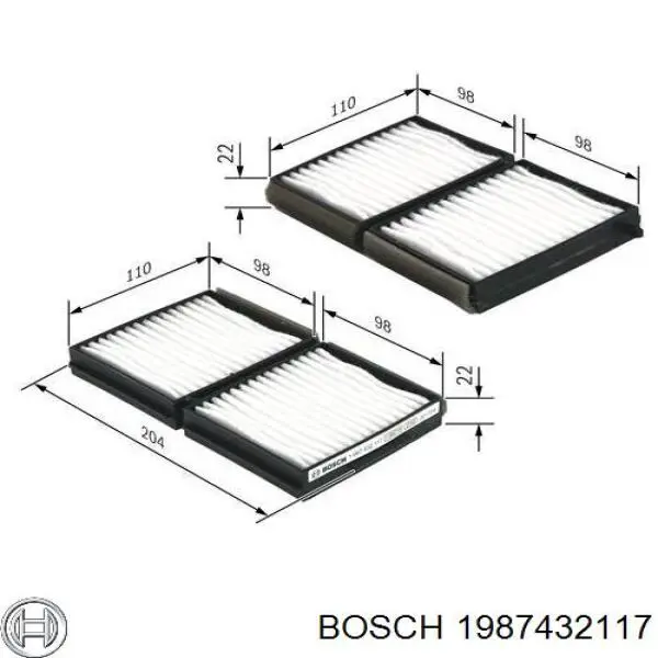 1987432117 Bosch filtro habitáculo
