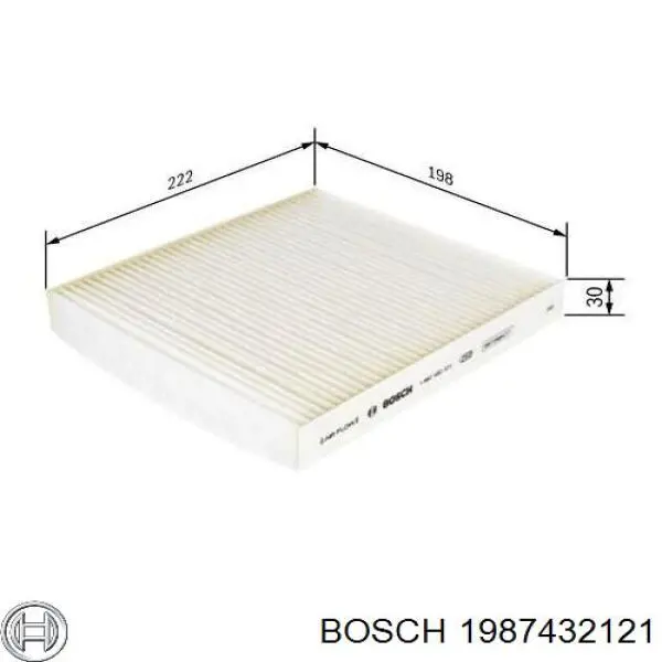 1987432121 Bosch filtro habitáculo