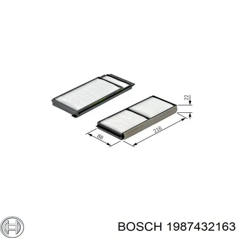 1987432163 Bosch filtro habitáculo