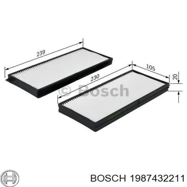 1987432211 Bosch Filtro antipolen