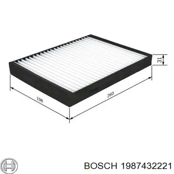 1 987 432 221 Bosch filtro de habitáculo