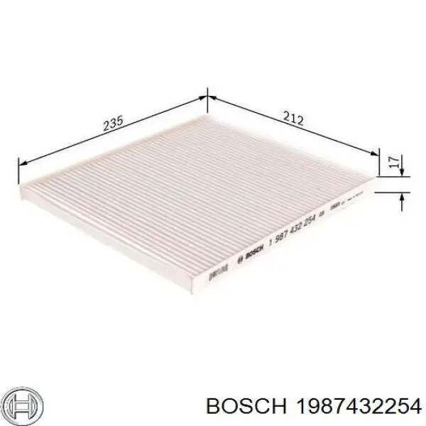 1987432254 Bosch filtro habitáculo