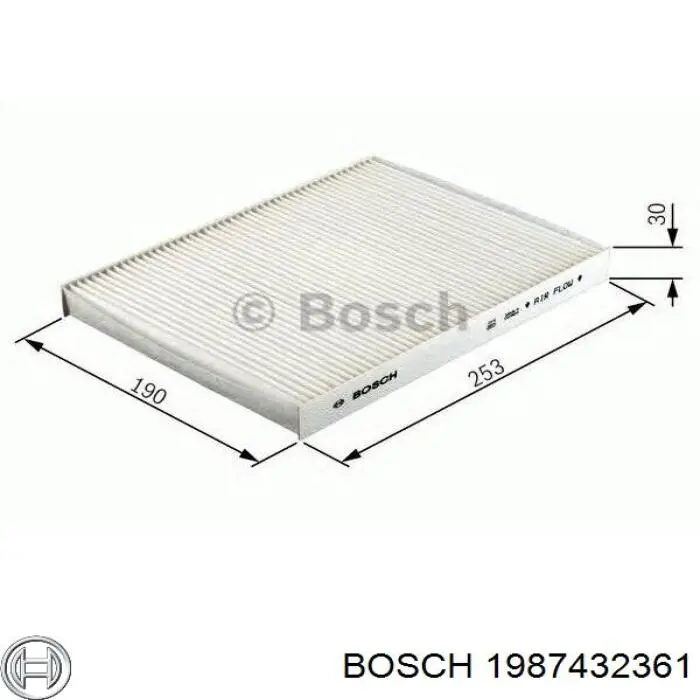 Filtro de habitáculo 1987432361 Bosch