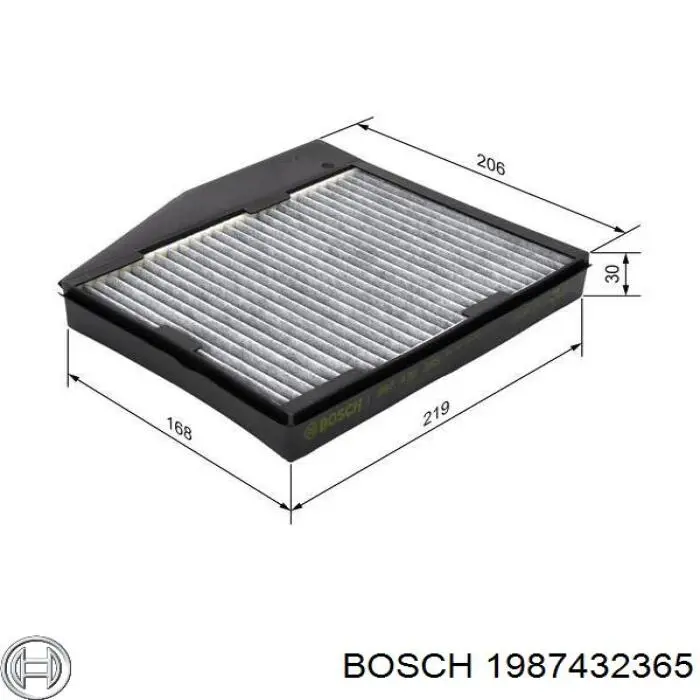 Filtro de polen Bosch 1987432365
