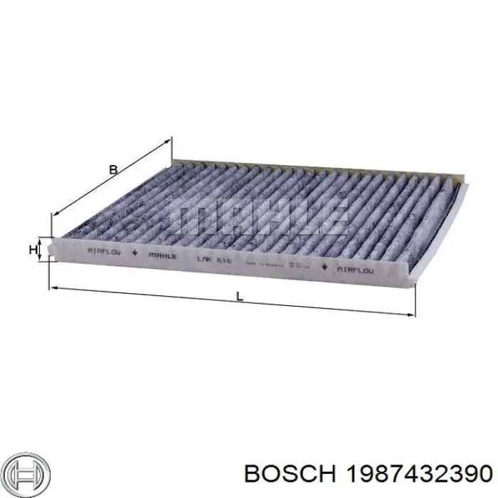 Filtro de polen Bosch 1987432390
