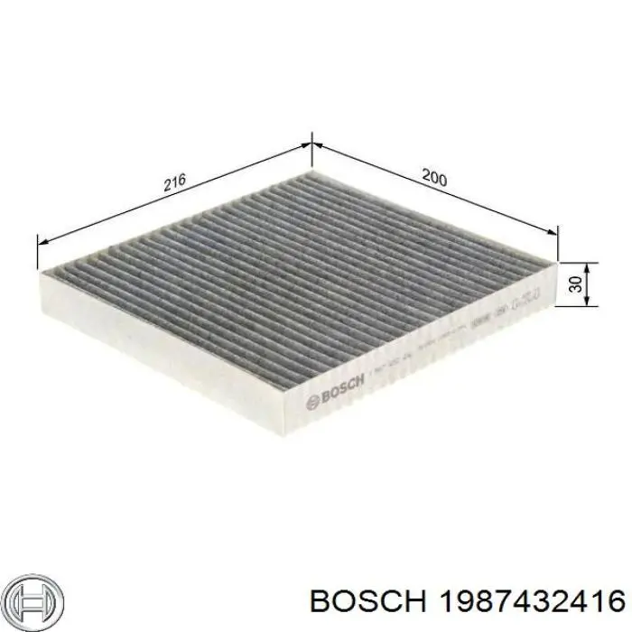 1987432416 Bosch filtro de habitáculo