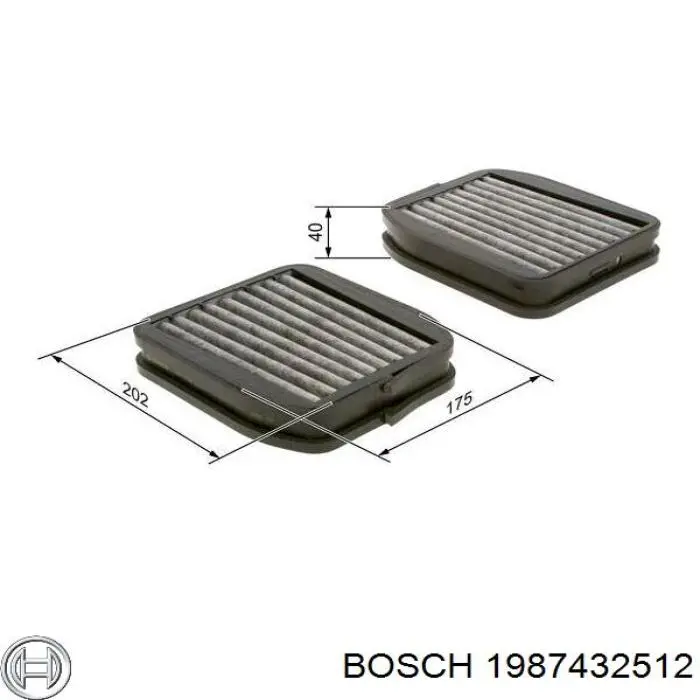 1987432512 Bosch filtro habitáculo