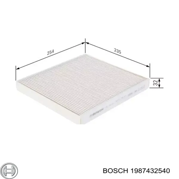 Filtro de cabina Bosch 1987432540 precio, desde 8,37 EUR